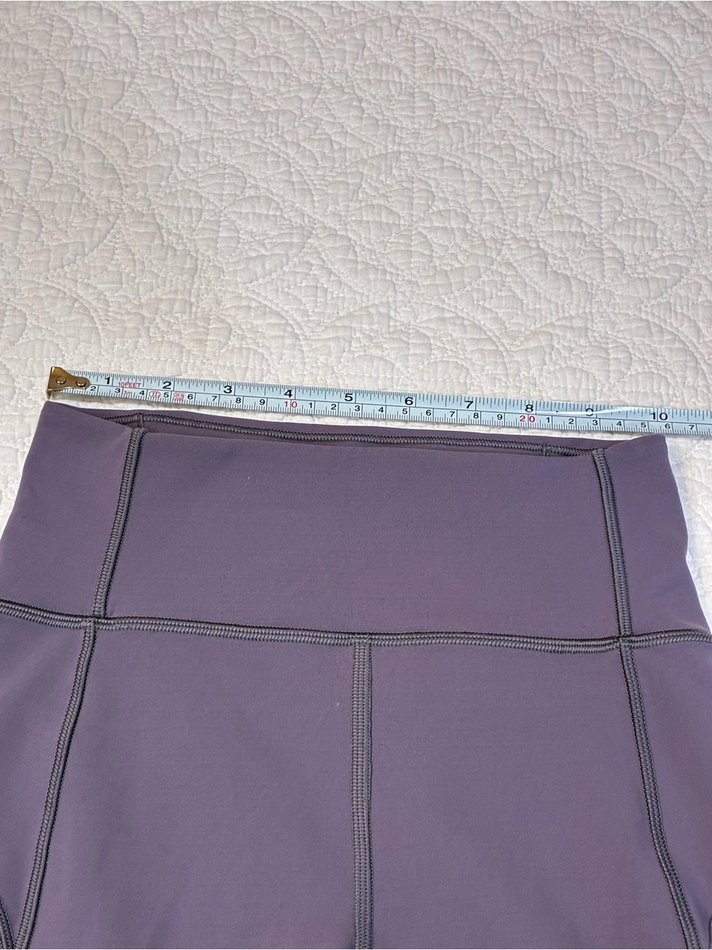 Lululemon In Movement Tight 25" 7/8 Everlux Leggings Purple Quartz Size 2 - Picture 6 of 9